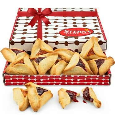 Shortbread Cookies-Gourmet Food Gift, Hamentaschen Cookies 9 Pack | Apricot Raspberry Jam Cookies | Ideal for Birthdays Get Well Wishes Holidays | Kosher & Nut Free Cookies | Stern’s Bakery
