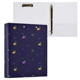 thumbnail image 3 of Advanced Fruit Pattern 12.4x10.6in PVC Round Ring Binders, 2-Pack, D-Ring 3-Hole, Metal Clip, 3 of 10