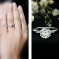 thumbnail image 3 of Rosec Jewels Lab Diamond Solitaire Engagement Ring 3 Carat - 9 mm Round Cut - EF-VS Quality Certified Diamond Ring for Women, 925 Sterling Silver, US 4.00, 3 of 7