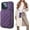 Dark Purple, variant on Crossbody Wallet Case for iPhone 13 Pro Max, RFID Blocking PU Leather Zipper Handbag Purse Flip Cover, Kickstand Folio Case with Card Slots Holder Wrist Strap Lanyard 5G 6.7 Inch (Beige)