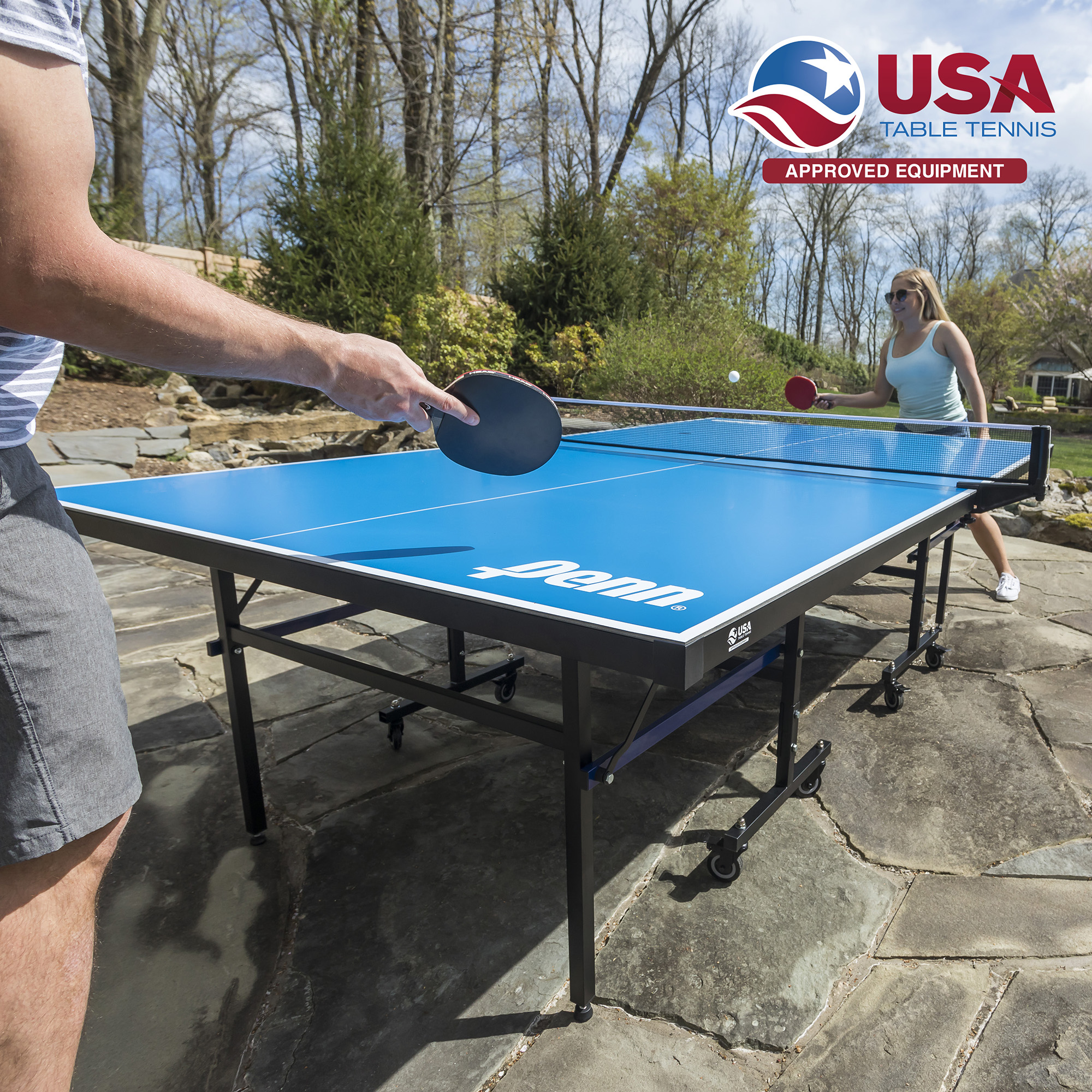 Penn Acadia Outdoor Table Tennis Table with Cover; 10 Minute Setup - image 5 of 11