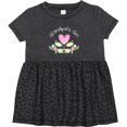 thumbnail image 3 of Inktastic Grandpa's Girl Heart Flowers Girls Baby Dress, 3 of 5