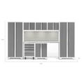 thumbnail image 5 of NewAge Products Bold Series Platinum 8 Piece Cabinet Set, Heavy Duty 24-Gauge Steel Garage Storage System, Slatwall / LED Lights Included, 5 of 14