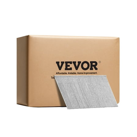 VEVOR 16 Gauge Finish Nails, 2 in Angled Finishing Nails, 2000-Count Galvanized Finishing Nail, 20-Degree Heavy-Duty Brad Nail with Galvanized Anti-Rust Process, for 16GA 20° Angled Finish Nailers