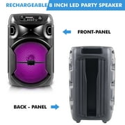 Technical Pro Portable Bluetooth Speaker, Black, Model TPWBOOM8