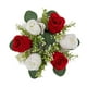 thumbnail image 2 of Anillo de vela floral artificial, corona de vela, corona de rosas pequeñas, anillo de vela de flor sintética, portavelas para cena fiesta en, 2 of 8