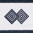 thumbnail image 3 of Authentic Hotel and Spa  Turkish Cotton Diamonds Embroidered Midnight Blue 2-piece Washcloth Set, 3 of 3