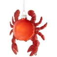 thumbnail image 3 of Northlight Shelled Crab Glass Christmas Ornament - 4" - Red, 3 of 5