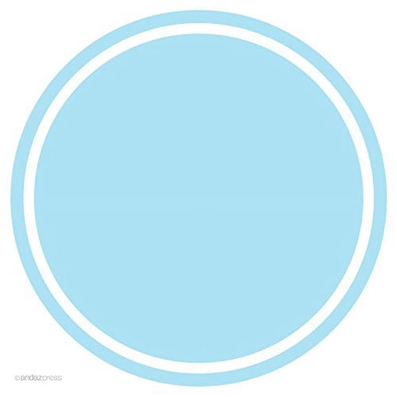 Baby Blue Solid Color Circle Gift Labels, 40-Pack