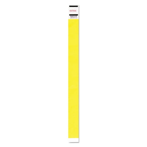 Crowd Management Wristbands, Sequentially Numbered, 9.75" X 0.75", Neon Yellow,500/pack