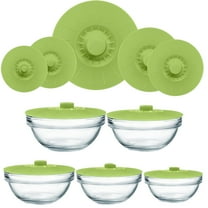Hovilon Silicone Lids for Bowl Silicone Microwave Cover with 5 Sizes Reusable Heat Resistant Lids Fits Cups,Bowls,Plates,Pots,Pans,Skillets,Stove Top,Oven,Fridge Dishwasher Safe