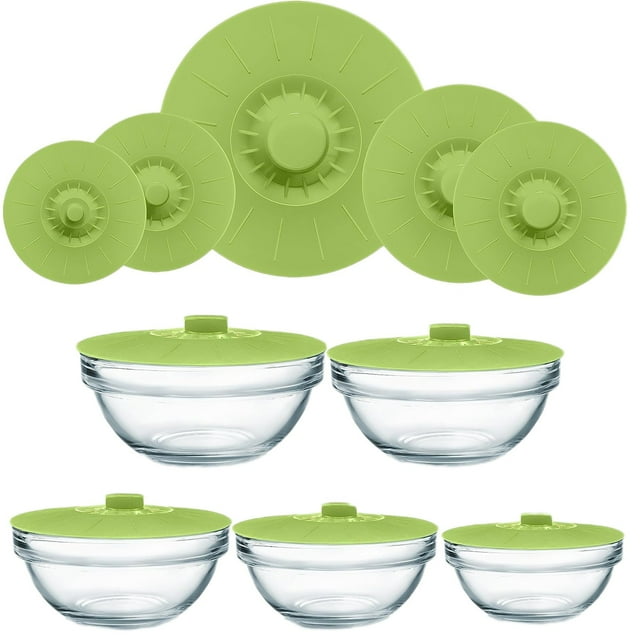 Silicone Lid Covers, Self Priming Sealing Bowl Covers, Microwave Reliable Refrigerator Fresh Food Cover, Household Kitchen Essentials, Easy to Clean Reusable Lids