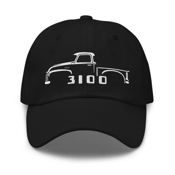 1953 Chevy 3100 Dad hat for Antique Pickup Truck Owners Automotive Cap (Black)