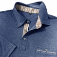 thumbnail image 7 of Yusimy Mens Solid Color Long Sleeve Shirts Casual Classic Button Collar Golf Shirt with Pocket Breathable Fall Clothing, 7 of 7