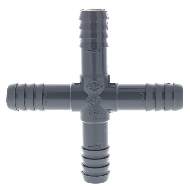 Barbed 1/2" Tubing Cross for Drip Irrigation Systems