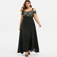 thumbnail image 3 of POIUYTR Plus Size Cocktail Dress Cold Shoulder Sweetheart Neck Lace Maxi Dresses Formal Evening Party Bridesmaids Long Dress L-5X, 3 of 5