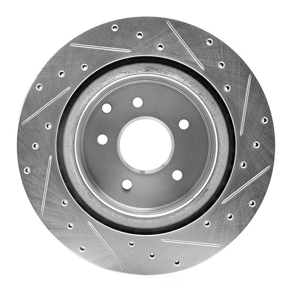 Dynamic Friction Company 631-68009L DFC Brake Rotor - Drilled And Slotted - Silver