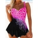 thumbnail image 1 of Women Plus Size One-Piece Swimsuit with Rhinestones Ruffle Bathing Suit Padded Push Up Swimwear, 1 of 5