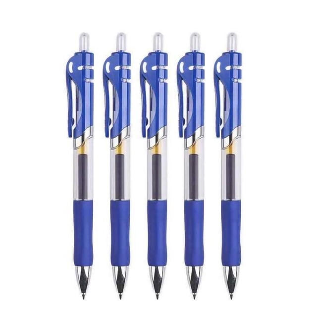 Gel Ink Pens Gel Pens Fine Point Retractable Gel Ink Pens Smoother Writing Comfortable Grip Large Capacity Signature Pen For School 0.5mm Blue