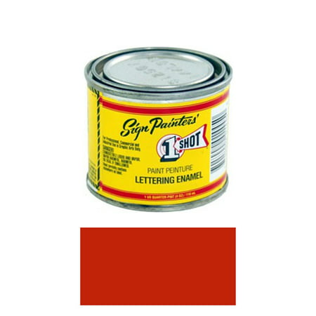 1/4 Pint 1 Shot BRIGHT RED Paint Lettering Enamel Pinstriping & Graphic