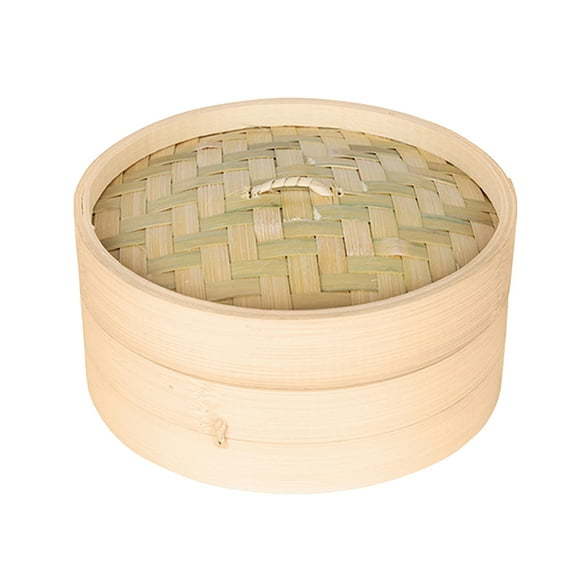 yotijay 8" Natural Bamboo Steamer Basket for Asian Cooking, Buns, Dumplings, Vegetables 21cm