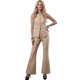 thumbnail image 1 of Conjunto Fashion 2 Piezas, Top Sin Mangas con Botones y Pantalón Ajustado con Corte Flare para Mujer, 1 of 5