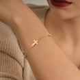 thumbnail image 2 of Turandoss Cross Bracelet for Women Dainty 14K Gold Plated Satellite Beaded Holy Mary Medal Faith Jewelry Teacher Appreciation Mothers Day Graduation Gifts for Her Mom Kids Teen Girls Wife Ideas, 2 of 9