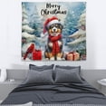 thumbnail image 3 of Merry Christmas Miniature American Shepherd Enjoys Woofmas Winter Xmas Holiday Tapestry MAS Dog Lover Gifts Wall Hanging Backdrop Home Decor - 02022, 3 of 5