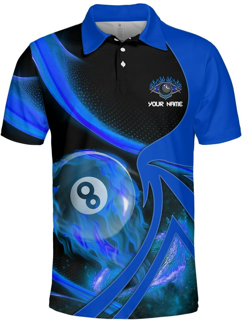 Personalized Billiard Polo Shirt Shirts Men Women Custom Name 3D