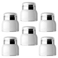 thumbnail image 1 of White Acrylic Storage Jars with Pump for Shampoo Lotion Cream Practical Travel Size 30g, 1 of 3