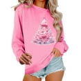 thumbnail image 3 of Horkkom Crewneck Sweatshirts Women Funny Holiday Party Christmas Sweaters Christmas Tree Graphic Sweatshirts S, 3 of 7