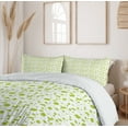 thumbnail image 5 of Ambesonne Floral Duvet Cover Sets, Spring Leaves on Branches, 2-Queen, Lime Green White, 5 of 6