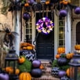 thumbnail image 2 of Guirnalda de Halloween Calabaza Guirnalda de arce Guirnalda decorativa de de otoño Decoración de terror para porche Exterior, 2 of 8