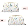 thumbnail image 3 of Gaeub Cute Tennis Rackets Printed Travel Cosmetic Bag,Makeup Bag, Large Capacity Toiletry Bag for Women, Portable Pouch Make Up Organizer with Zipper and Divider, 3 of 8