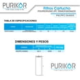 thumbnail image 3 of Filtro Cartucho de Polipropileno Termofusionado Purikor PKCPP2.5X40X5, 3 of 3