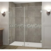Aston Sdr985-64-10 Nautis 64" Wide X 72" High Frameless Hinged Shower Door - Stainless