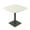 Classic White w/Matte Black Base, variant on 45" Small Boat Bistro Height Table Double Metal Base Bar Table
