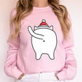thumbnail image 3 of Sudadera navideña para mujer, suéter de otoño con animales de dibujos animados, regalo para amantes de los gatos, sudaderas con capucha informales de moda navideña, ropa para niñas, 3 of 5
