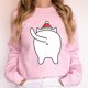 thumbnail image 3 of Sudadera navideña para mujer, suéter de otoño con animales de dibujos animados, regalo para amantes de los gatos, sudaderas con capucha informales de moda navideña, ropa para niñas, 3 of 5