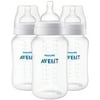 Philips Avent Anti-colic Baby Bottle, 11oz, 3pk, Clear, SCF406/34