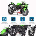 thumbnail image 3 of Motocicleta 2021 Ninja ZX-10R de metal fundido a escala 1/12, 3 of 5