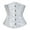 White, variant on Womens Underbust Corset Plus Size Gothic Corset Cincher Medieval Corsets for Women Jacquard Vintage Waist Corset Top White Size 2XL