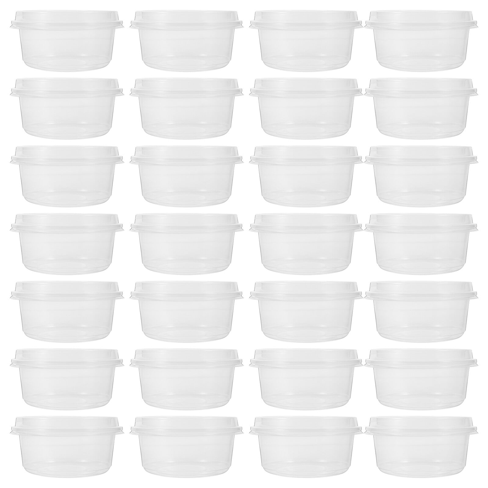 50 Sets of Disposable Bowls with Lids Airtight Soup Bowls Plastic