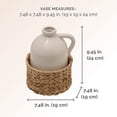 thumbnail image 3 of Elements Decorative Rattan Basket Vase Ceramic 7.48 x 7.48 x 9.45 inches White, 3 of 5
