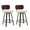 Beige, variant on Hassch Mid-Century Swivel Counter Bar Stools Set of 2, Black Faux Leather Upholstered Seat with Walnut Curved Back & Bentwood Legs & Metal Footrest for Kitchen Island, Dining Room