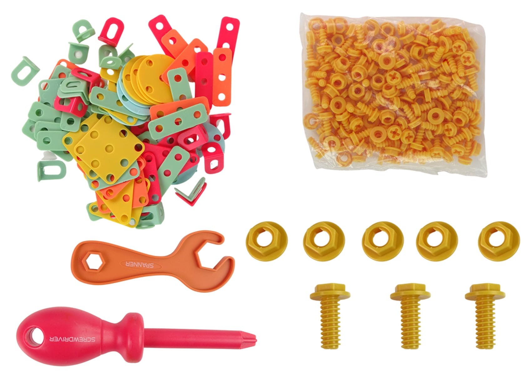 Valessati Drill Set STEM Toys for Kids 3+ with Safe Plastic Construction Building Blocks, 238 Pieces