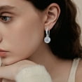 thumbnail image 4 of 925 Pendientes de plata fina perla gota para las mujeres de moda de oro no irritante Pendientes colgantes de la boda Pendientes de joyería para novias, 4 of 7