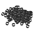 thumbnail image 3 of 100pcs/lot Racing Pigeon Chicken Poultry Clip Leg Ring Bands 8mm Plastic 7-Color Black, 3 of 8