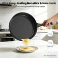 thumbnail image 4 of GPED Nonstick Frying Pan Skillet with Lid, 10 Inch Deep Frying Pan, 4.5 Qt Saute Pan with Bakelite Handle, Kitchen Cooking Pan Skillet, Compatible with All Stovetops (Gas, Electric & Induction), 4 of 6