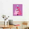 thumbnail image 2 of COMIO  Christmas Wall Art Prints Christmas Tree Art Posters Large Christmas Aesthetics Poster Pink Girl Wind Wall Decoration 16x20in, 2 of 4